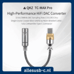 QKZ TC-MAX Pro HiFi DAC converter met gevlochten kabel promotieafbeelding