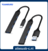 YUANRURU USB-C en USB-A naar 4-poorts USB 3.0 hub set zwart