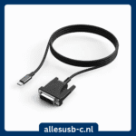 Kebidumei USB Type-C naar DVI-adapterkabel voor directe monitorverbinding in Full HD.