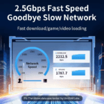 Snelheidsmeter interface toont 2212.5 Mbps download en 1787.7 Mbps upload snelheid