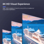 Vergelijking die het verschil in scherpte toont tussen 2K, 4K en de superieure 8K resolutie