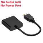 Standaard zwarte HDMI naar VGA adapter zonder audio jack of stroompoort
