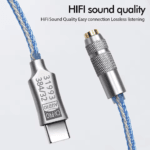 Close-up van metalen USB-C en 3.5mm jack behuizing CX-PRO