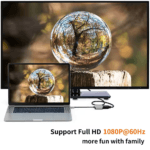 USB-C naar DVI adapter die Full HD resolutie van 1080P bij 60Hz ondersteunt voor scherpe beelden.