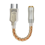 CX-PRO 31993 USB-C naar 3.5mm jack adapter met transparante koperen kabel