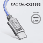 CX-PRO adapter USB-C connector met 384kHz 32bit technische tekst