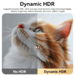 Vergelijking tussen een dof beeld (No HDR) en een levendig beeld met Dynamic HDR