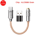 Geïsoleerde productfoto van de ALC5686 variant met koperkleurige gevlochten kabel en USB-A adapter