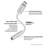 Technische illustratie van de aluminium behuizing en de kabel die 10.000 buigtesten heeft doorstaan