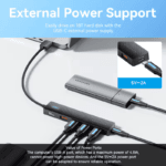 USB-C stroomingang voor ondersteuning harde schijven tot 18TB