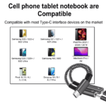 Lijst met compatibele apparaten zoals Samsung S22, iPad Pro en Macbook voor de USB-C adapter
