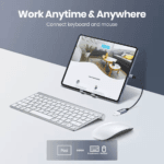 iPad tablet verbonden met toetsenbord en muis via OTG kabel