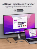USB4 Kabel - 240W PD, 40Gbps Data & Gevlochten Nylon (Thunderbolt 4 Compatibel) - Afbeelding 2